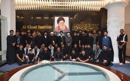 دار العلم للإمام الخوئي تستضيف وفداً شبابياً من تنزانيا في ذكرى الأربعينية