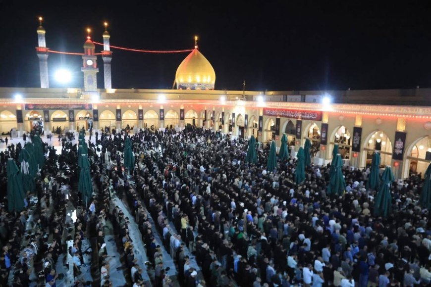 مسجد الكوفة المعظم يواصل استقبال وخدمة الزائرين الوافدين لإحياء أربعينية الإمام الحسين (ع)