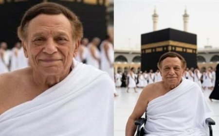 صورة مفبركة لعادل إمام أمام الكعبة تُشعل مواقع التواصل