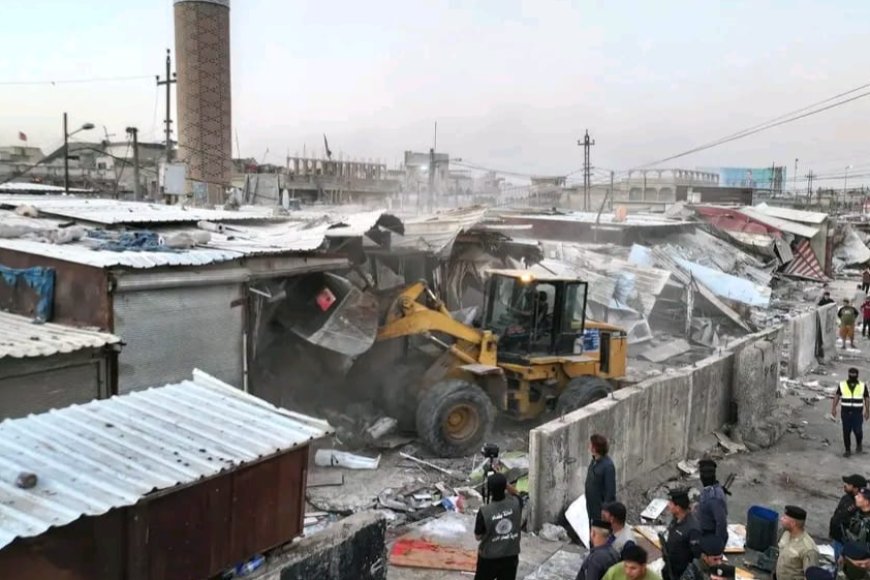 بلدية بغداد تزيل "سوق حي الكورد" بعد أيام من إزالة سوق مريدي