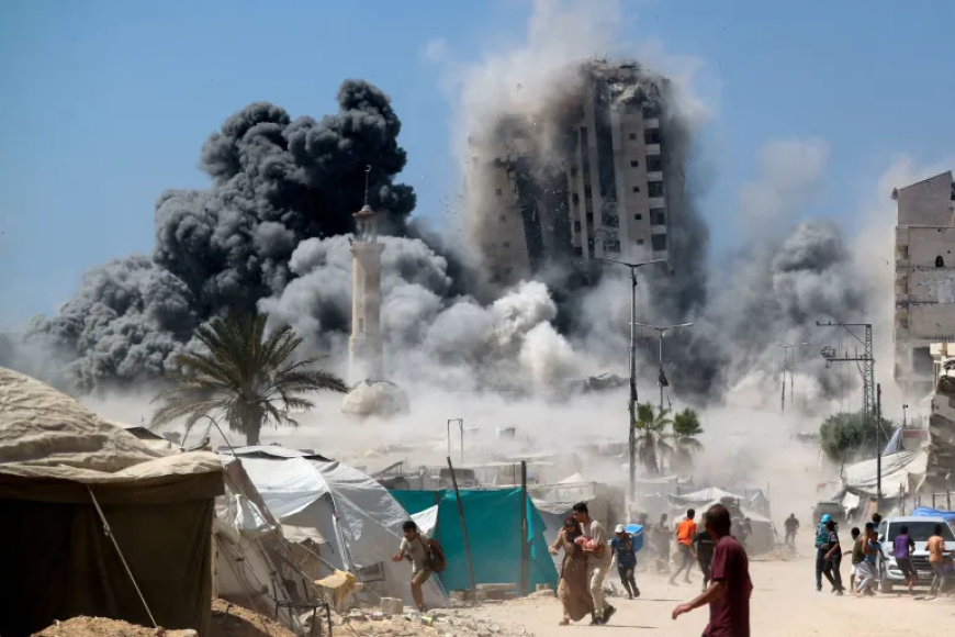 67 شهيدًا في هجمات إسرائيلية عنيفة على غزة.. وتدمير برج السوسي السكني