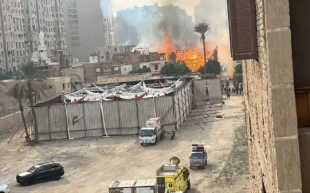 حريق ستديو مصر… ألسنة نار تلتهم معلمًا سينمائيًا وتاريخيًا