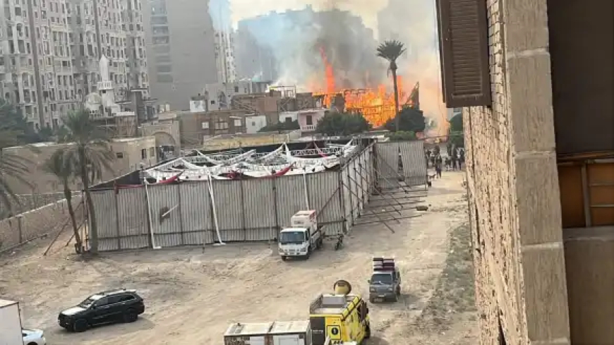 حريق ستديو مصر… ألسنة نار تلتهم معلمًا سينمائيًا وتاريخيًا