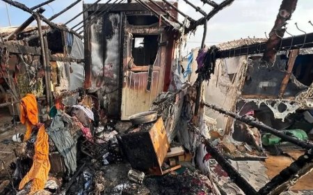 حريق كبير يلتهم خيمتين في مخيم للنازحين جنوب دهوك