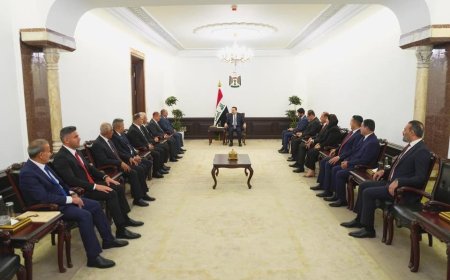 السوداني يستقبل نقيب وأعضاء مجلس نقابة الصحفيين العراقيين الجديد