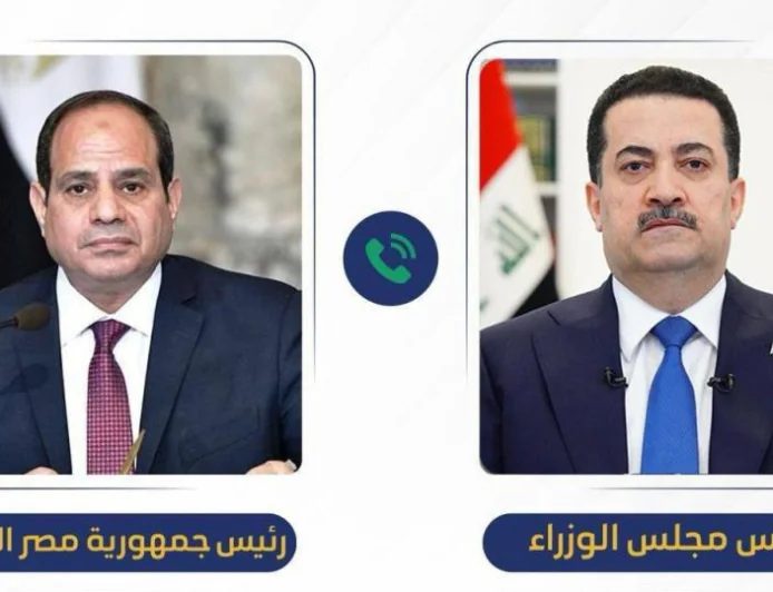 السوداني والسيسي يؤكدان رفض زجّ العراق بالحرب